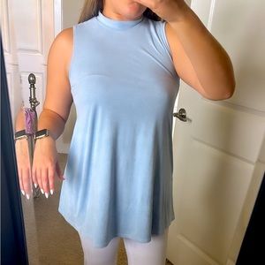 Sky Blue Flowy Top